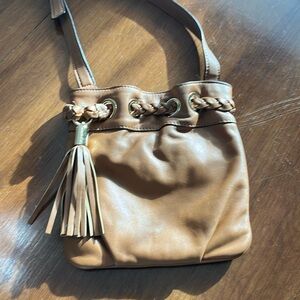 Micheal Korhs small brown leather purse crossbody bag